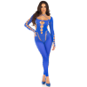 Leg Avenue - Bodystocking Cheville Reckless Bleu Royal